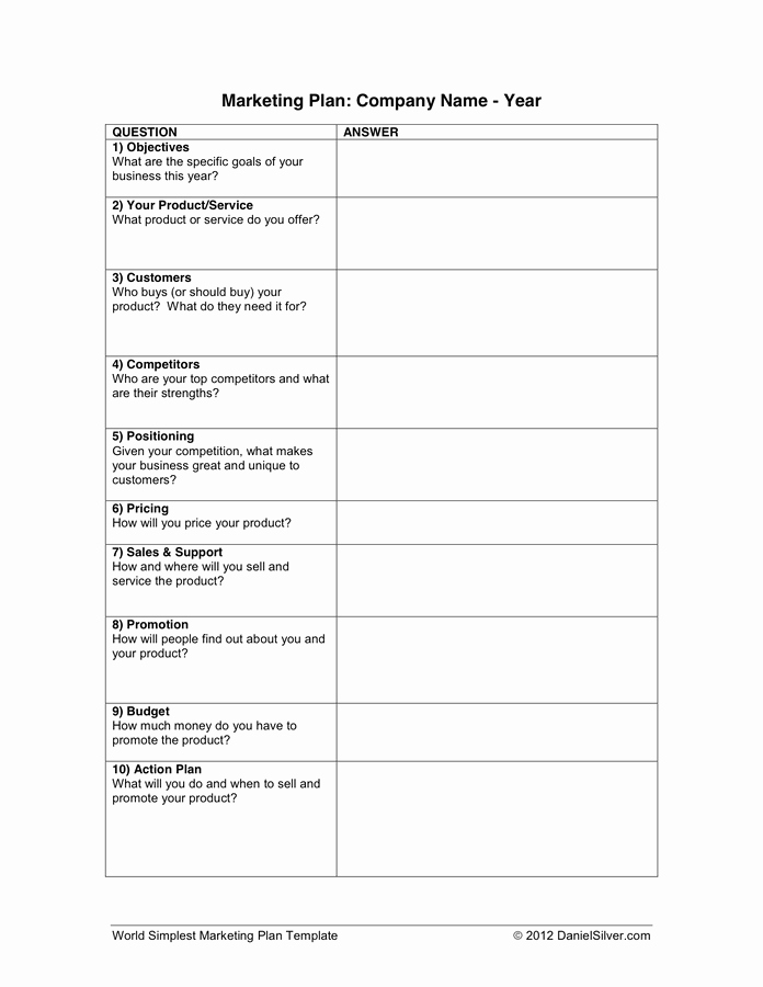 Marketing Plan Template Pdf Fresh Marketing Plan Template In Word and Pdf formats