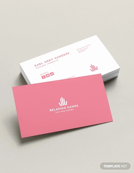 Massage therapist Business Cards Best Of 23 Pink Business Card Templates Ai Pages Psd