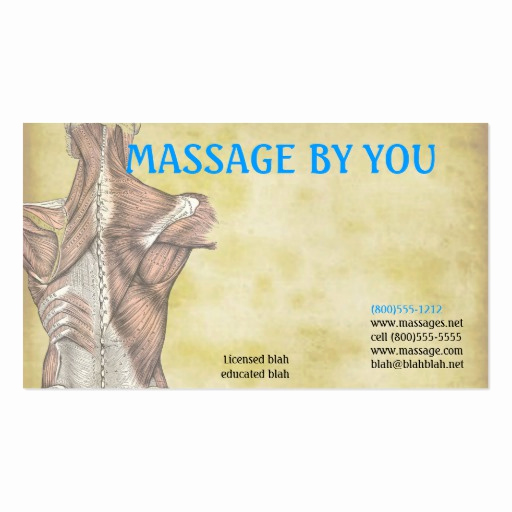 Massage therapist Business Cards Unique Massage therapist Business Card Template