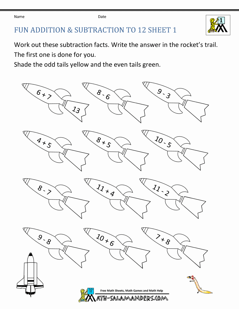 Math Addition and Subtraction Worksheets Beautiful First Grade Math Activities