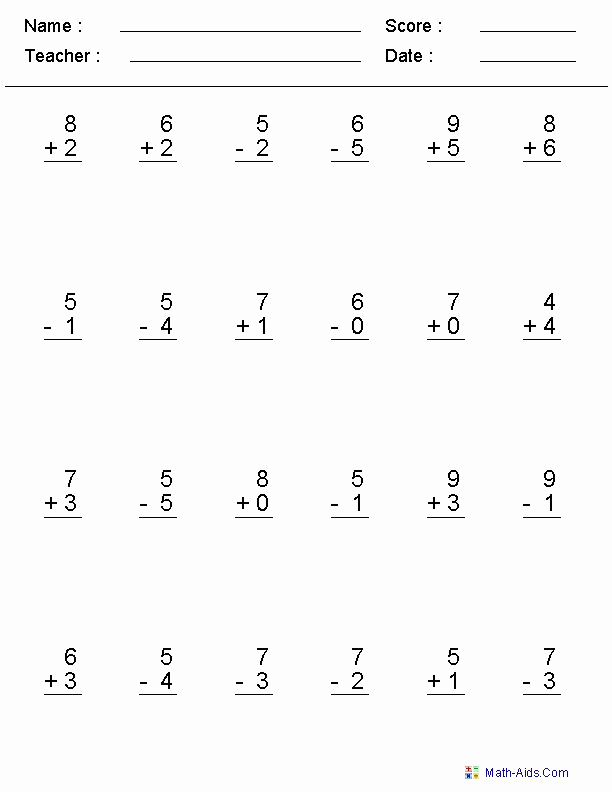 Math Addition and Subtraction Worksheets Fresh Create Your Own Math Worksheets Print Out Worksheets and