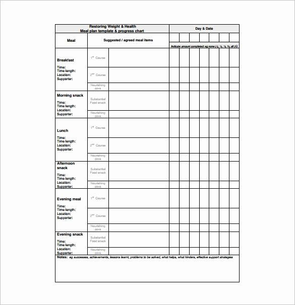 Meal Plan Template Pdf New 11 Meal Planning Templates Free Sample Example format