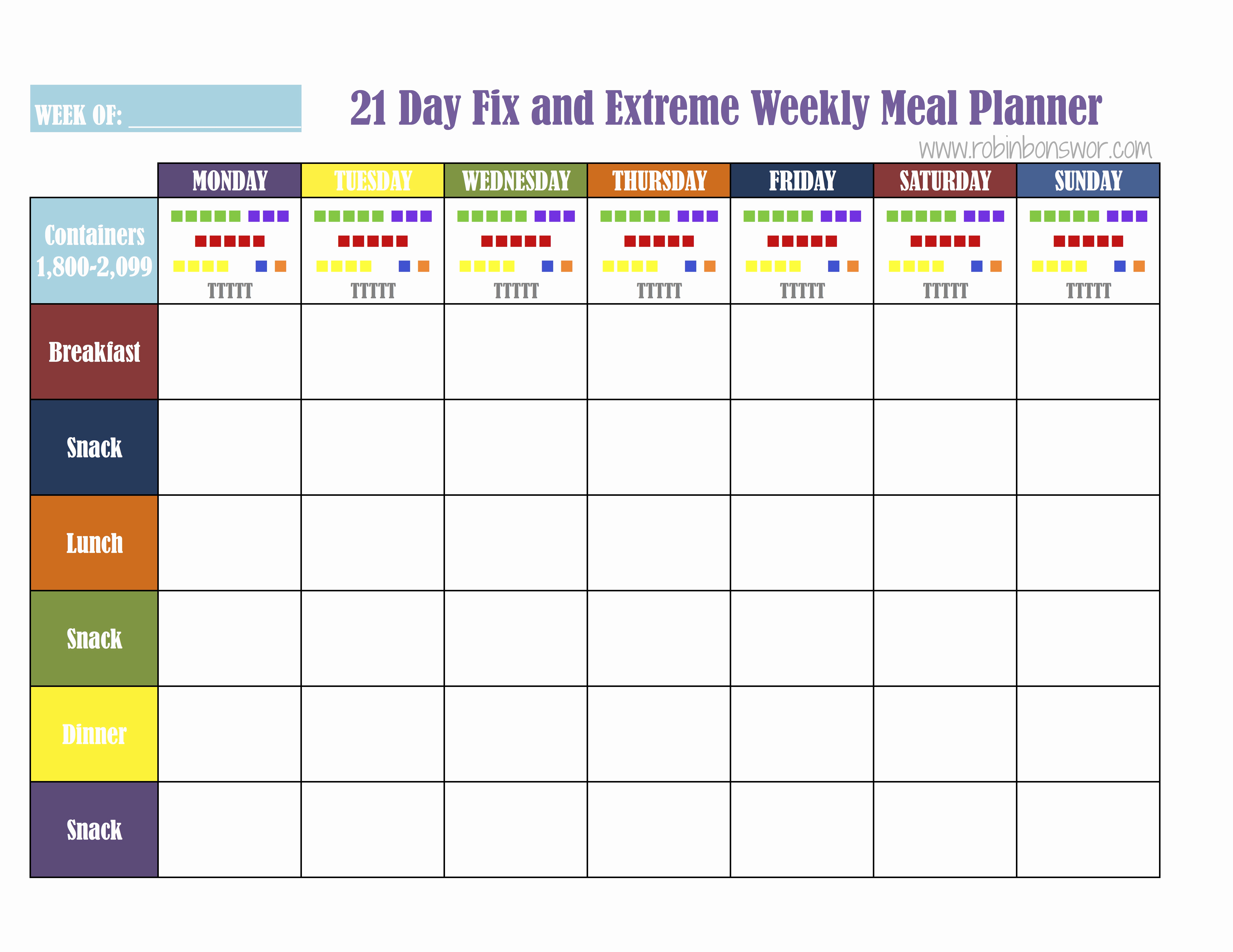 Meal Plan Template Pdf New 21 Day Fix Meal Plan tools
