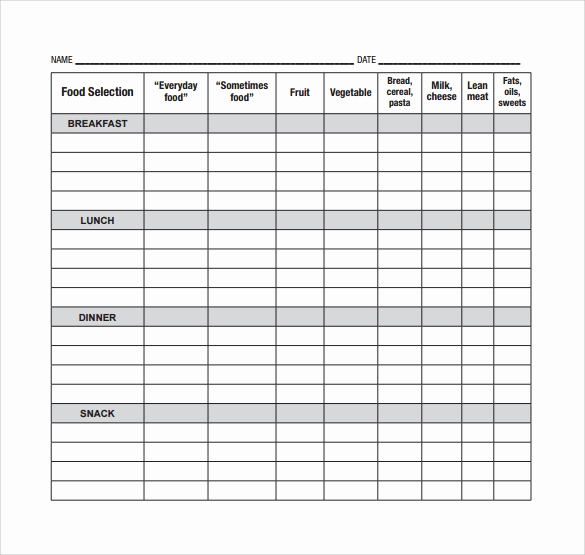 Meal Plan Template Word Best Of 18 Meal Planning Templates Pdf Excel Word
