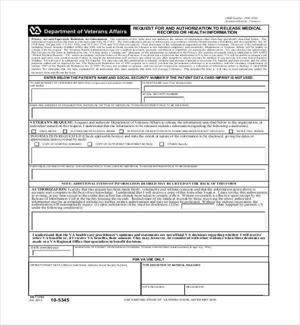 Medical Record Release form New 19 Sample Medical Records Release forms
