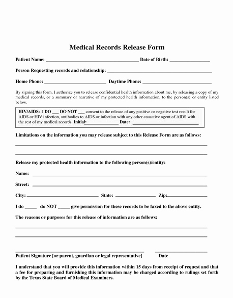 Medical Release form Templates Unique Medical Records Gateway Psychiatric