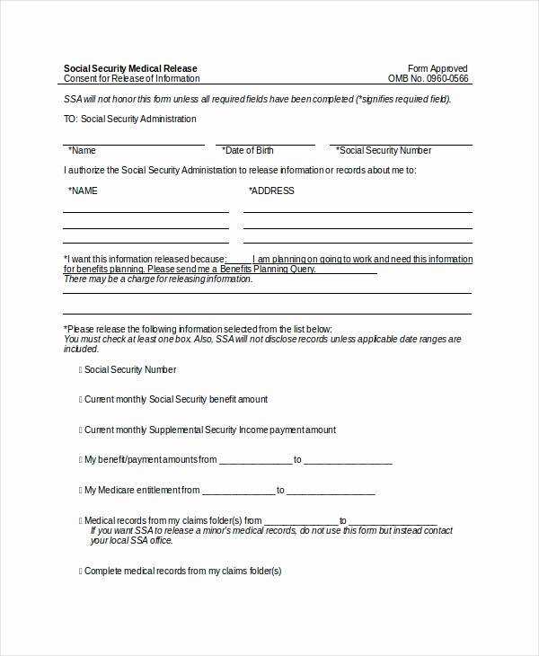 Medical Release forms Template Lovely 10 Medical Release forms Free Sample Example format