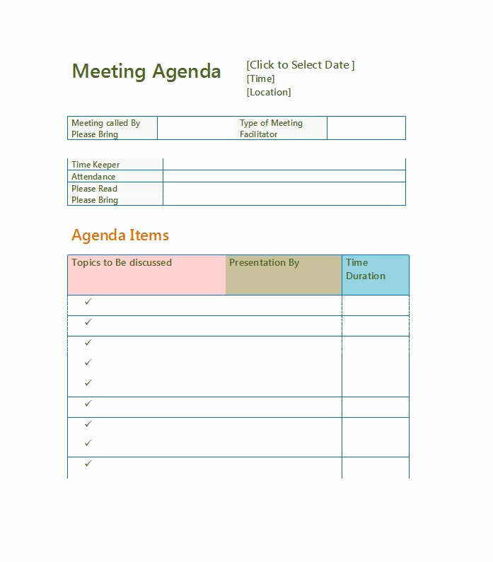 Meeting Agenda Template Word Elegant 51 Effective Meeting Agenda Templates Free Template