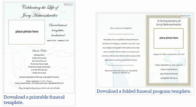 Memorial Services Program Template Beautiful Our Favorite Actually Free Funeral Program Templates