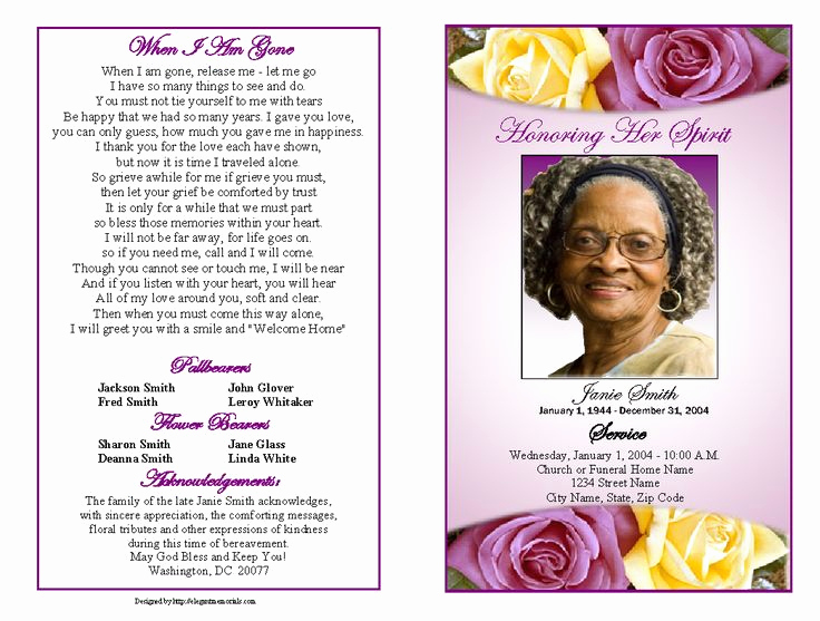Memorial Services Program Template Best Of 73 Best Printable Funeral Program Templates Images On