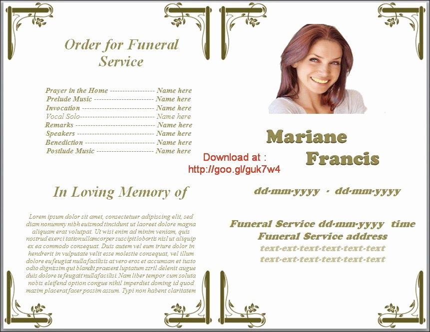 Memorial Services Program Template Best Of Pin by Sam Bither On Funeral Program Templates for Ms Word