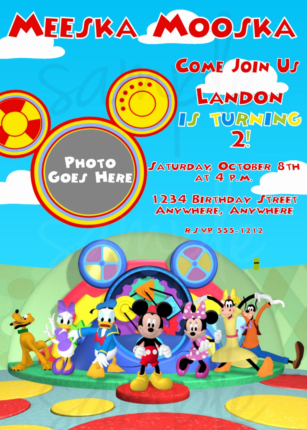 Mickey Mouse Birthday Invites Luxury Mickey Mouse Clubhouse Birthday Invitation