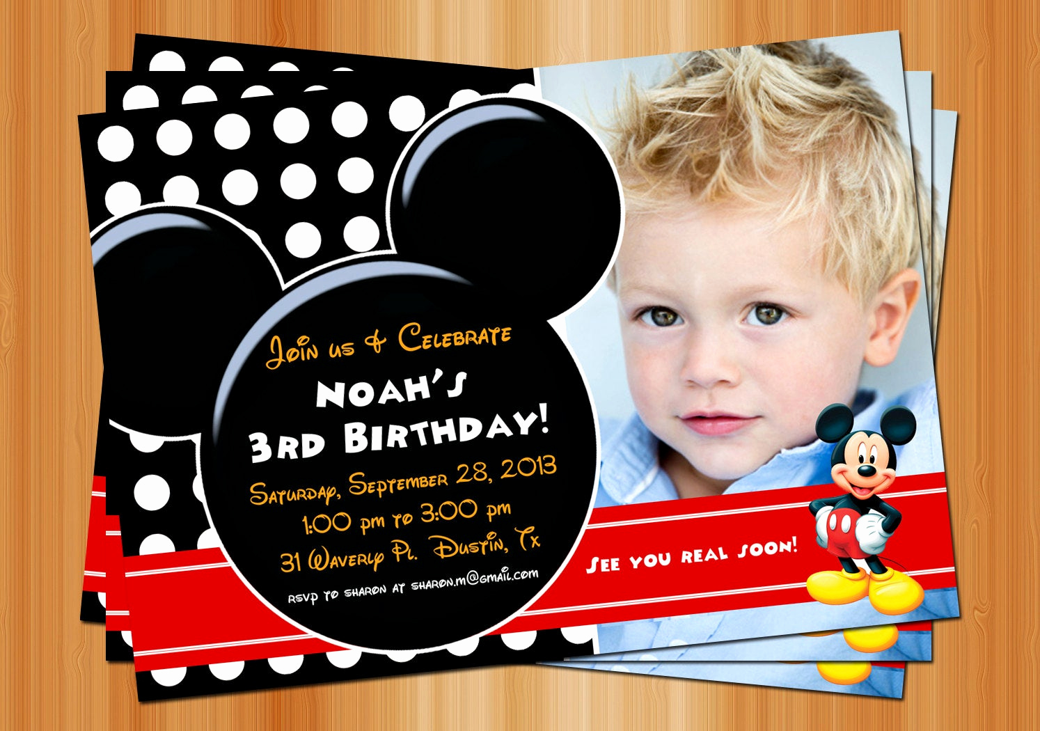 Mickey Mouse Birthday Invites New Mickey Mouse Birthday Invitation Printable Birthday Party