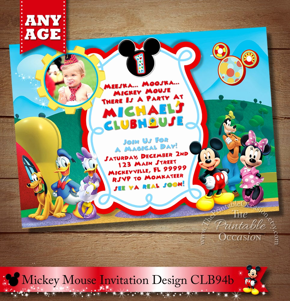 Mickey Mouse Clubhouse Invitations Best Of Mickey Mouse Clubhouse Invitation Mickey Invitation