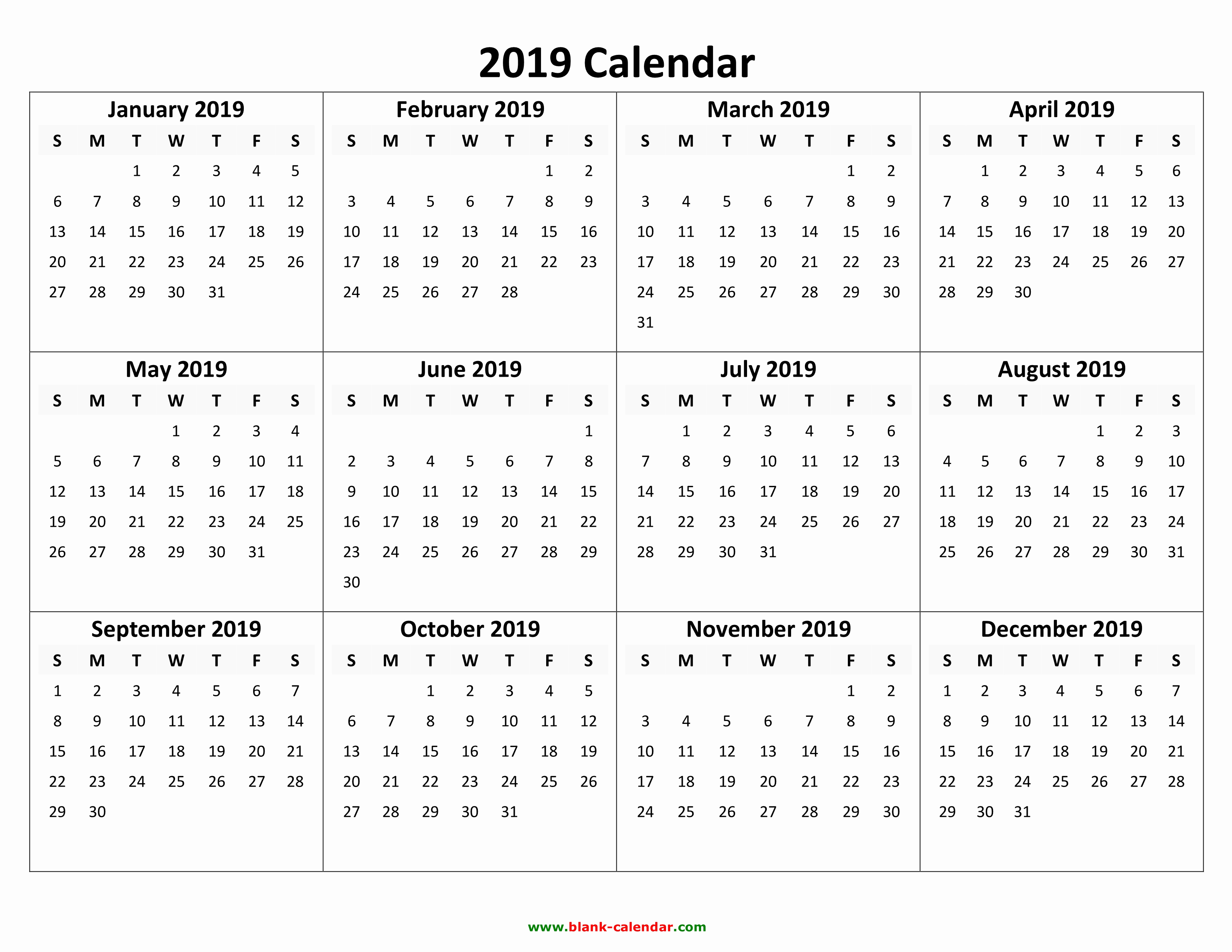 Microsoft Calendar Templates 2019 Inspirational Yearly Calendar 2019