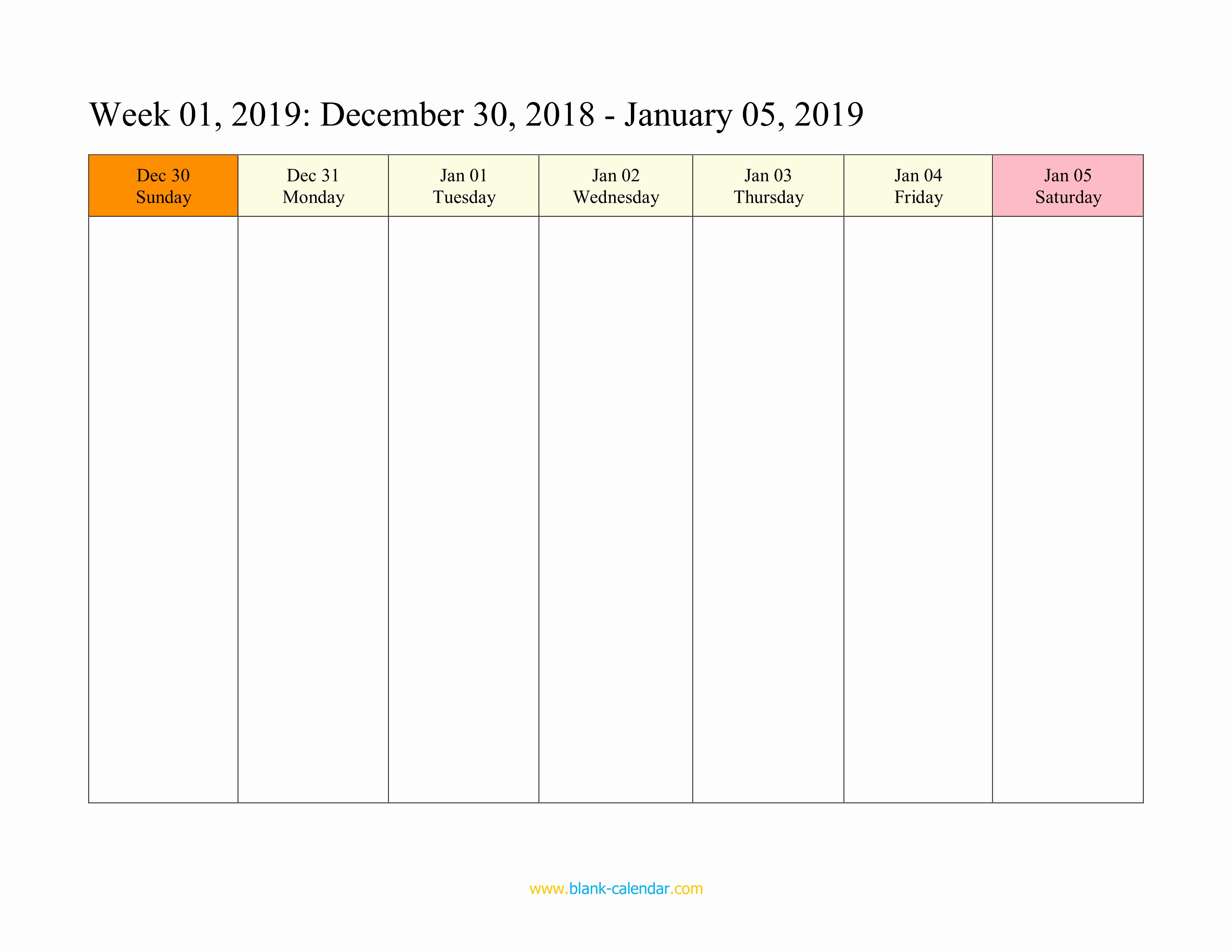 Microsoft Calendar Templates 2019 New Weekly Calendar 2019 Word Excel Pdf