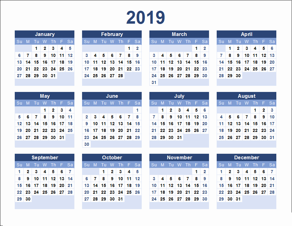 Microsoft Office Calendar Templates 2019 Beautiful 2019 Calendar Template Excel