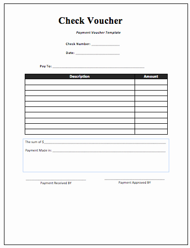 Microsoft Office Check Template Lovely Check Voucher Template Microsoft Fice Templates