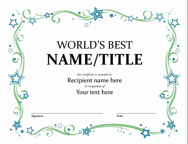Microsoft Word Certificate Template Inspirational Certificates Fice