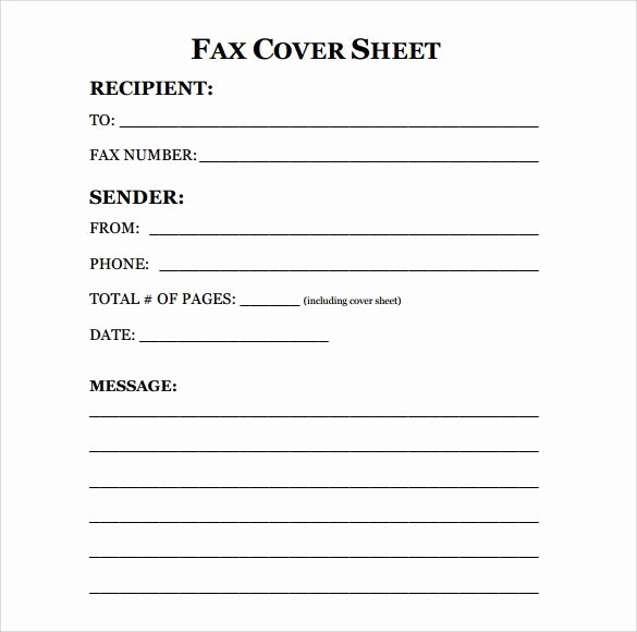 Microsoft Word Fax Cover Sheet Awesome Fax Cover Sheet Template