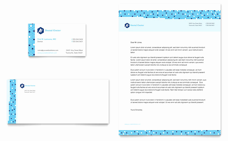 Microsoft Word Letter Template Fresh Dentistry &amp; Dental Fice Business Card &amp; Letterhead