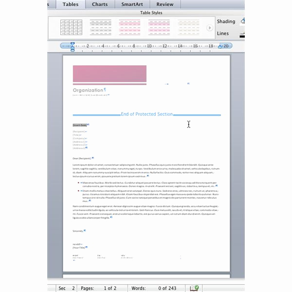 Microsoft Word Letter Template Fresh How to Lock In Letterhead Template In Word On Mac Os X