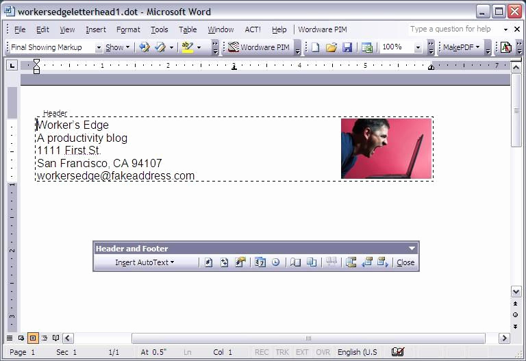 Microsoft Word Letterhead Templates Lovely Create A Letterhead Template In Microsoft Word Cnet