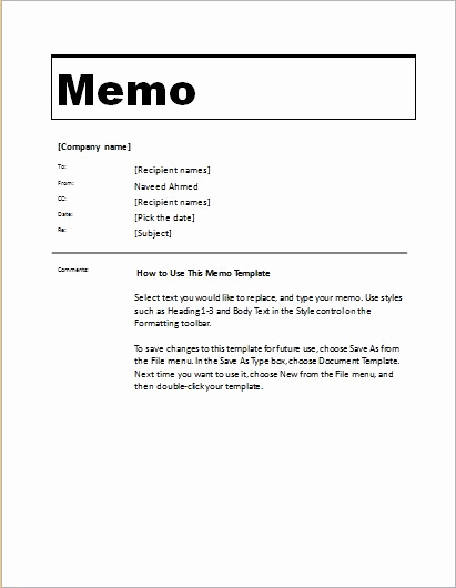 Microsoft Word Memo Templates Lovely 24 Free Editable Memo Templates for Ms Word