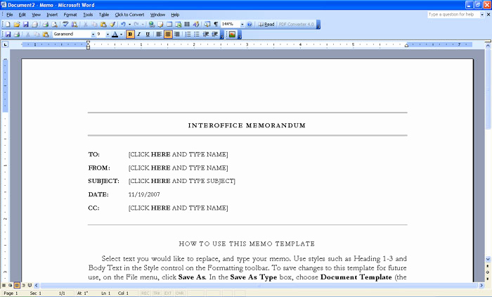 Microsoft Word Memo Templates Lovely New Word Document