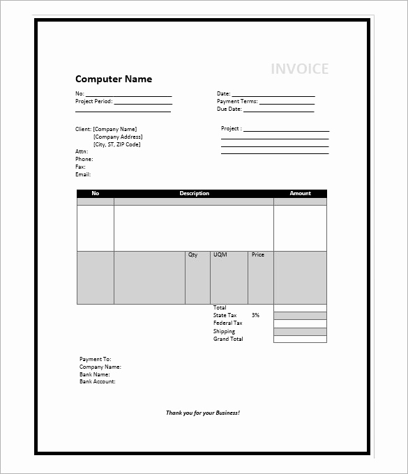 Microsoft Word Template Downloads New Microsoft Invoice Template – 36 Free Word Excel Pdf