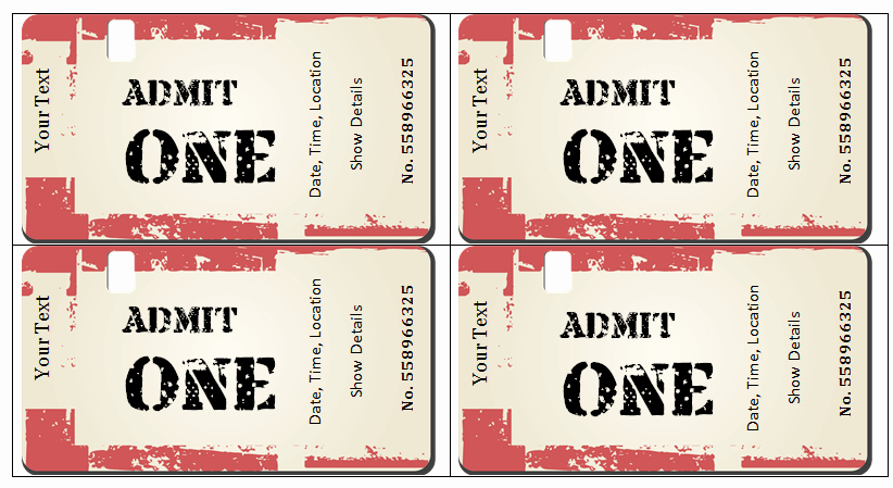 Microsoft Word Ticket Template Inspirational 6 Ticket Templates for Word to Design Your Own Free Tickets