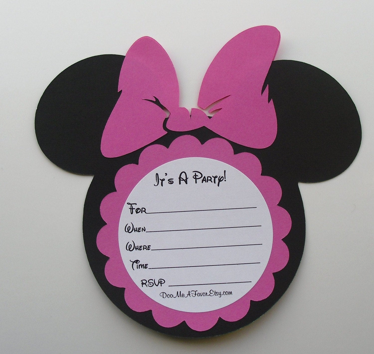 Minnie Mouse Invitation Template New Minnie Mouse Invitation Diy Kit by Doomeafavor On Etsy