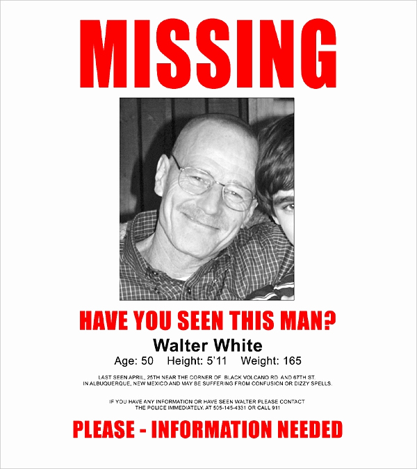Missing Person Poster Template Fresh 16 Wanted Poster Templates Free Sample Example format