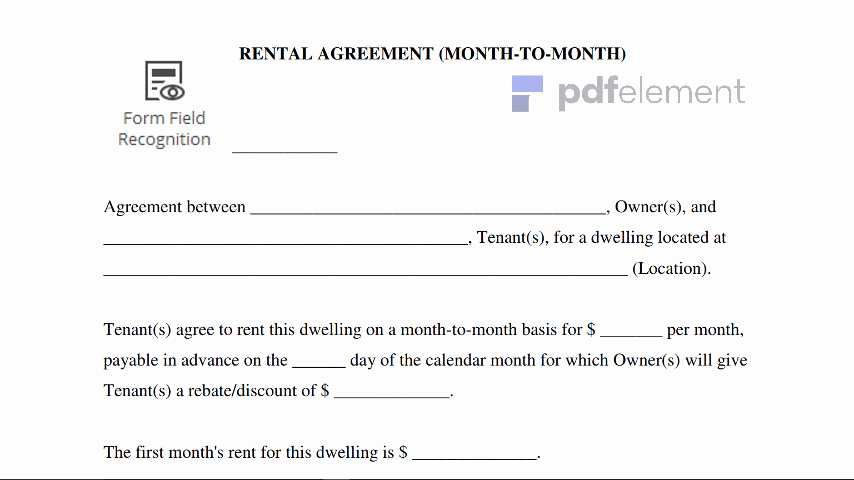 Month to Month Lease Template Fresh Month to Month Rental Agreement Template Download Edit