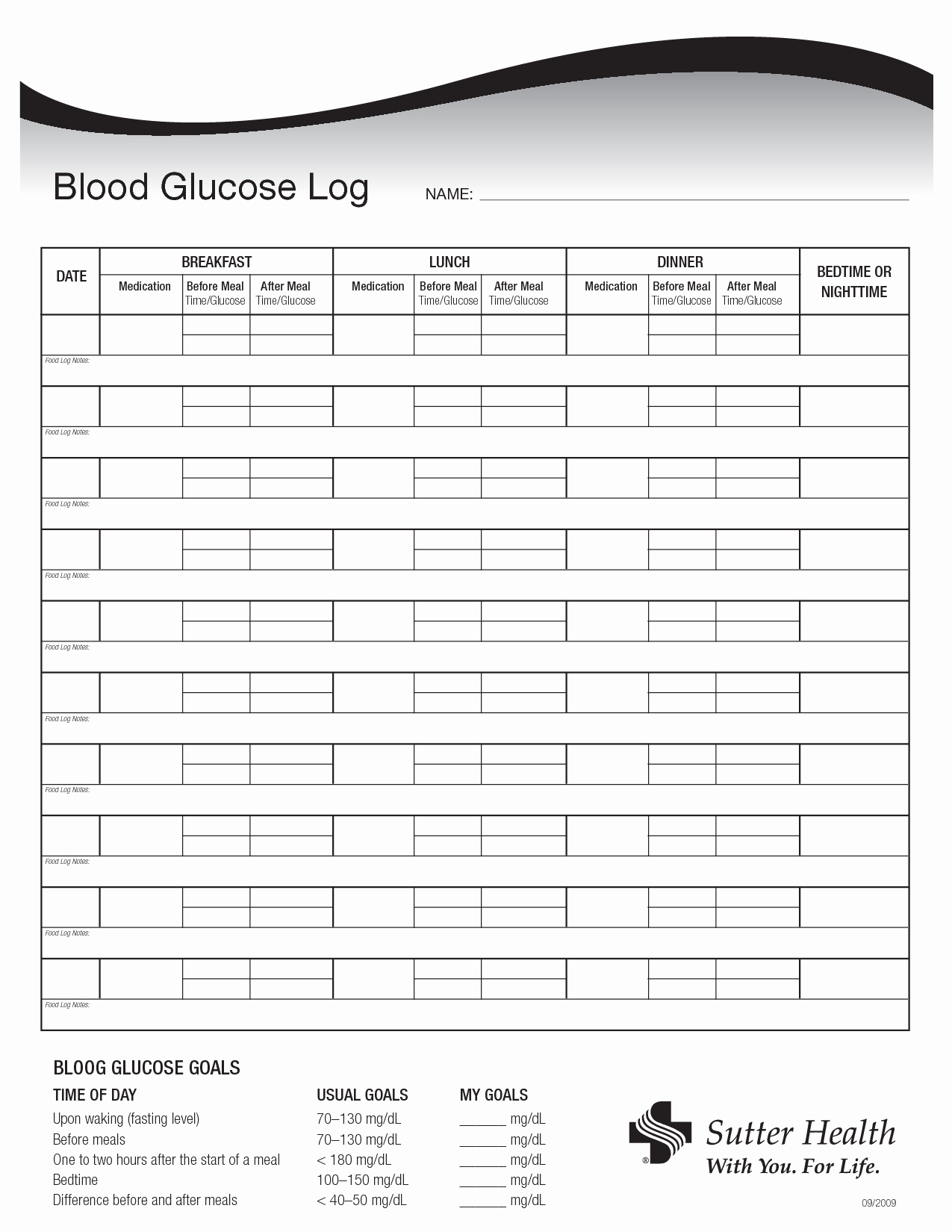Monthly Blood Sugar Log Luxury Printable Blood Sugar Log
