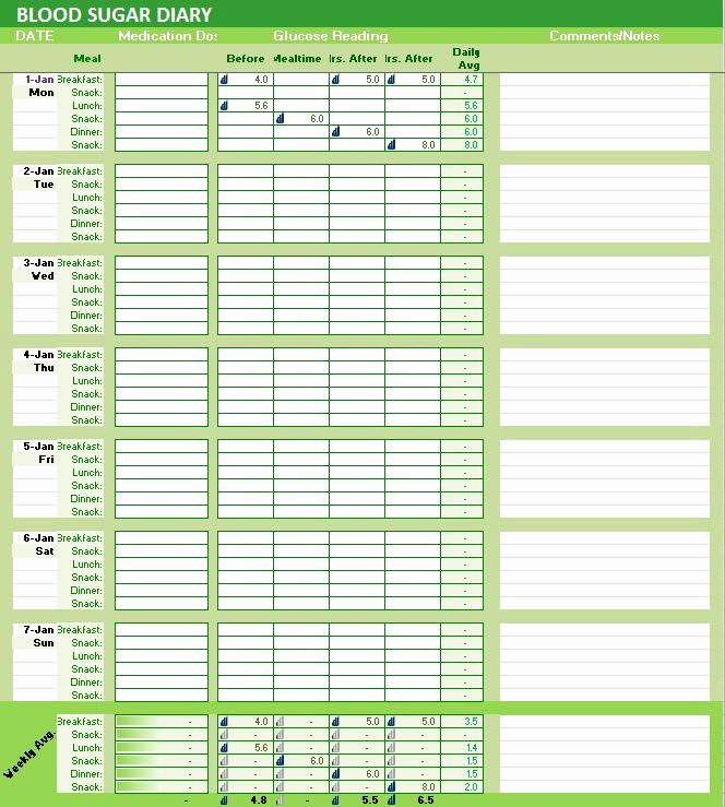Monthly Blood Sugar Log Unique Blood Sugar Diary Excel Template Glucose Levels Tracker