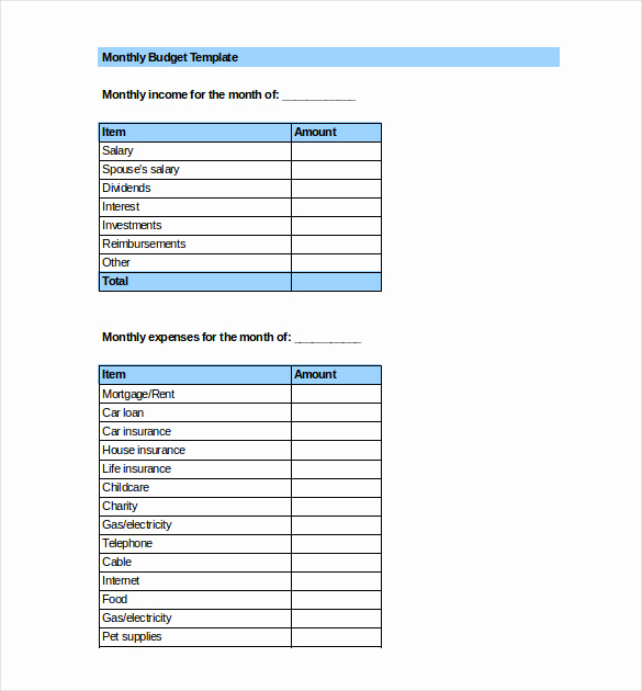 Monthly Budget Excel Template Beautiful Excel Bud Template 25 Free Excel Documents Download