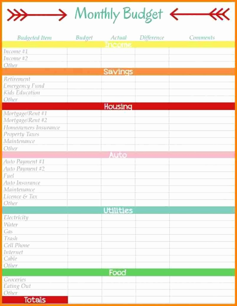 Monthly Budget Excel Template Beautiful Monthly Bud Spreadsheet Bud Spreadsheet Spreadsheet