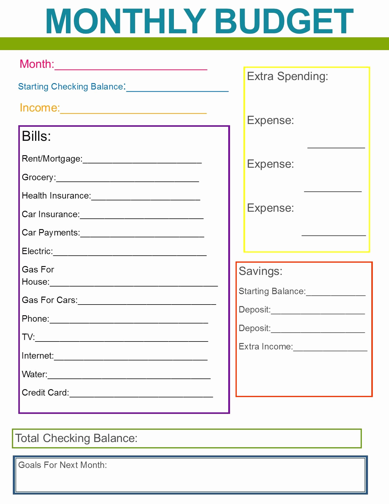 Monthly Budget Planner Template Unique Monthly Family Bud Great Habit to Start for the New