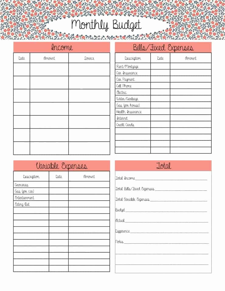 Monthly Budget Worksheet Pdf Beautiful 10 Bud Templates that Will Help You Stop Stressing