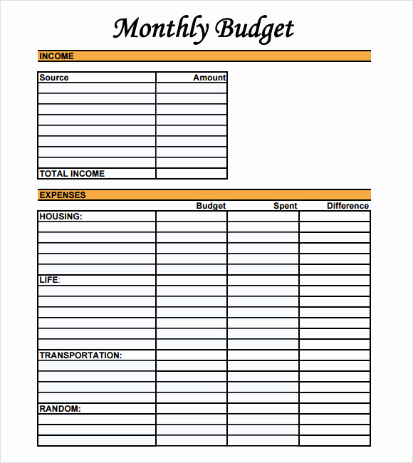 Monthly Budget Worksheet Pdf Best Of 10 Monthly Bud Samples
