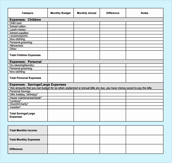 Monthly Budget Worksheet Pdf Luxury 10 Monthly Bud Samples