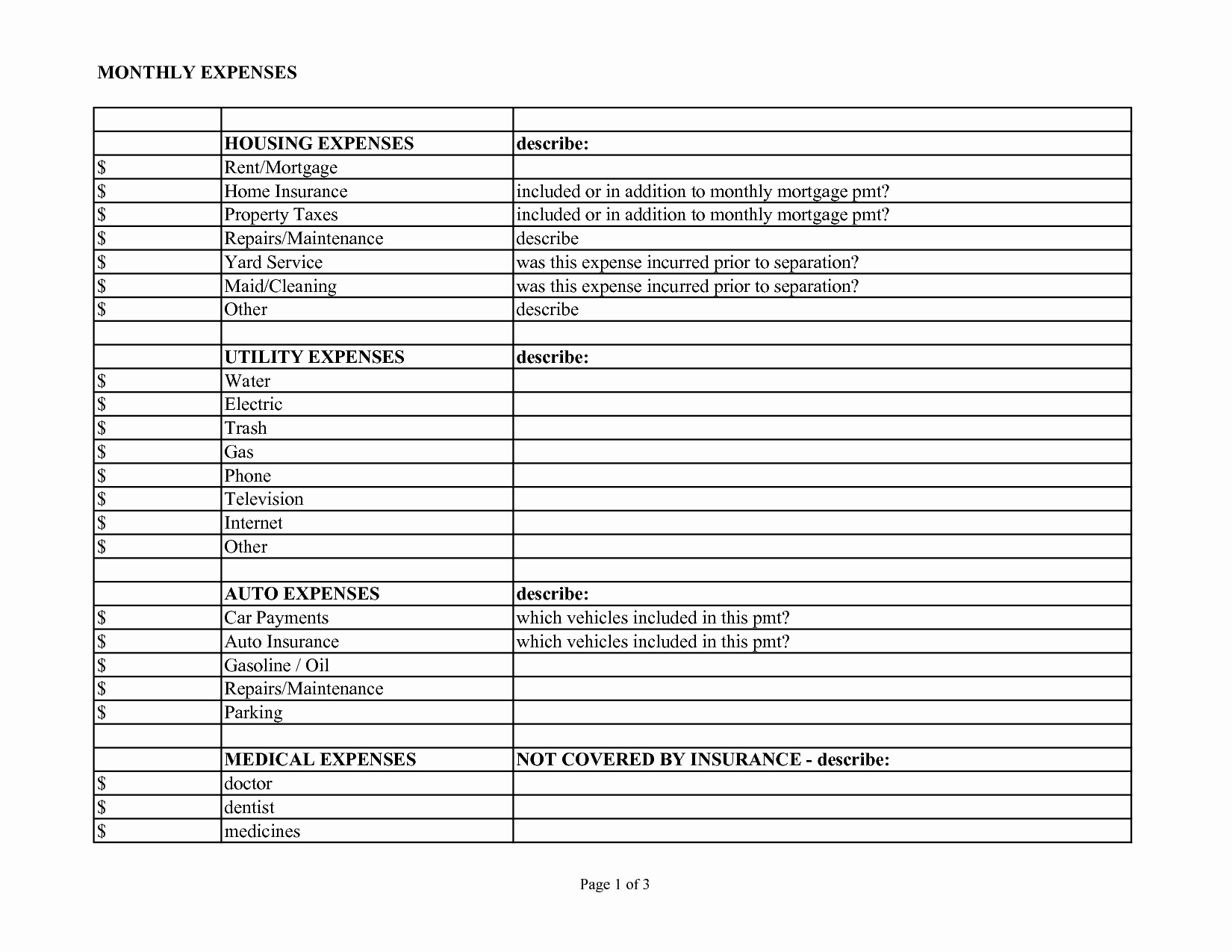 Monthly Business Expense Template New 18 Best Of Printable Monthly Spending Worksheet
