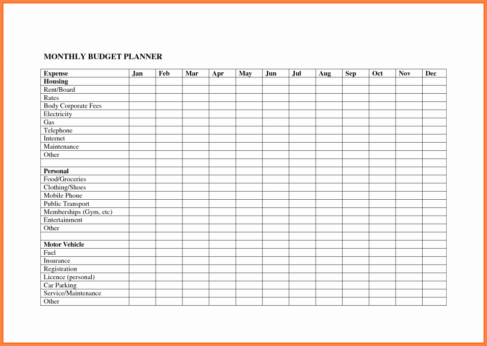 Monthly Business Expense Template New 8 Monthly Expenses Spreadsheet Template