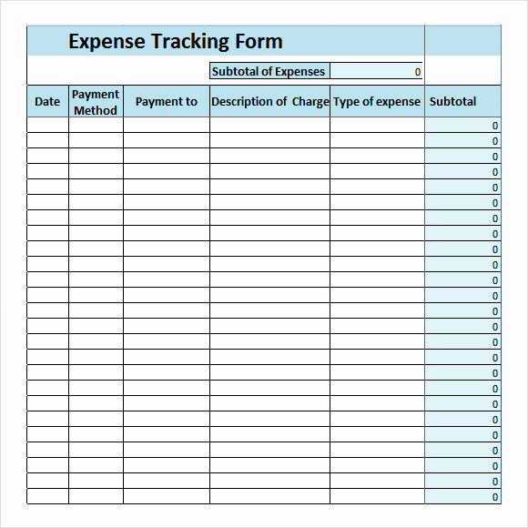 Monthly Business Expense Template Unique Expense Tracking Template 7 Download Free Documents In