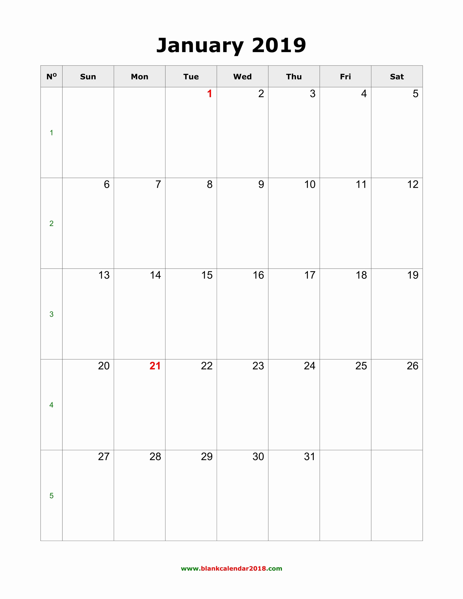 Monthly Calendar Template 2019 Beautiful Blank Calendar 2019