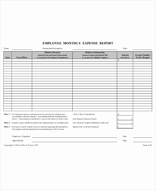 Monthly Expense Report Template Inspirational 32 Expense Report Samples Word Pdf Docs