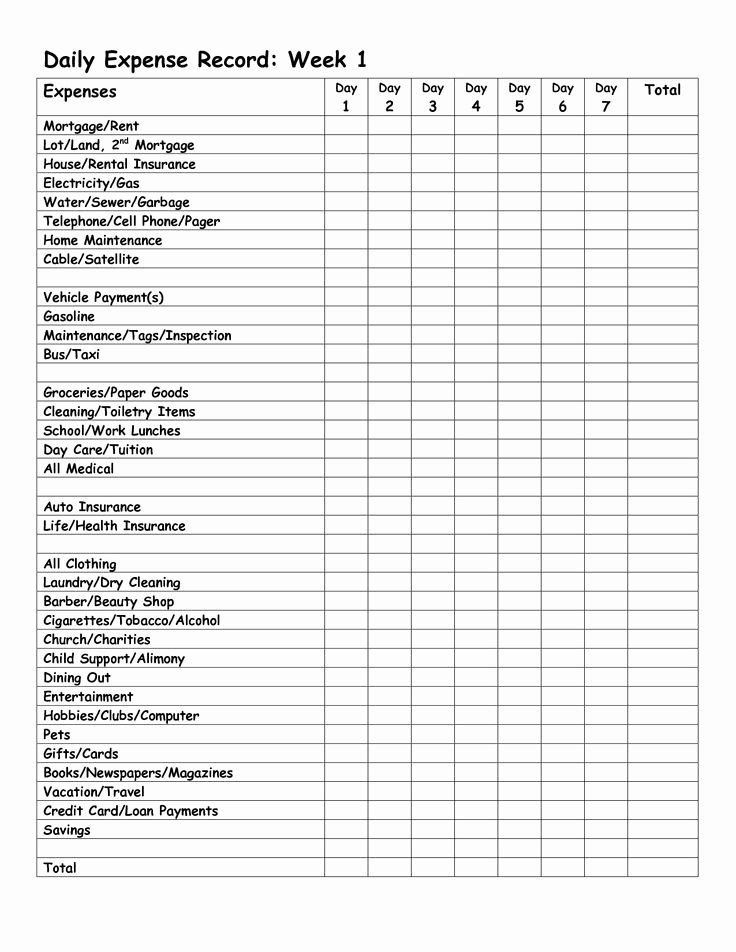 Monthly Expense Report Template Lovely Monthly Expense Report Template