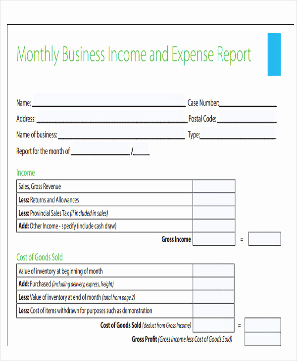 Monthly Expense Report Template New 28 Expense Report Templates