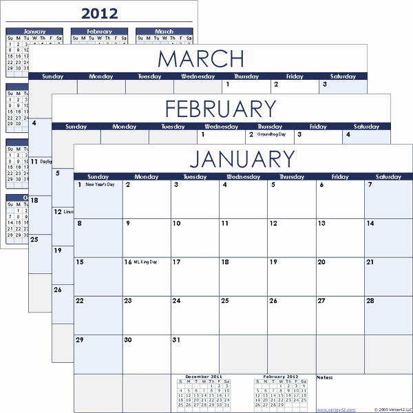 Monthly Schedule Template Excel Awesome Excel Calendar Template for 2019 and Beyond